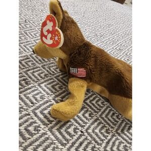 Vintage 2001 TY Beanie Baby Original 9/11 Courage Shepherd Dog NYPD Retired